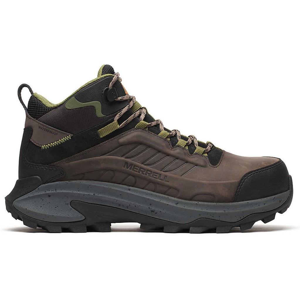 Merrell Work Men's Moab Speed 2 Carbon Fiber WP Work Shoe- Taupe- J007897 7 / Medium / Brown - Overlook Boots