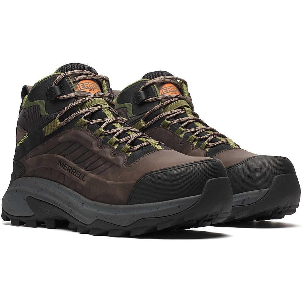 Merrell Work Men's Moab Speed 2 Carbon Fiber WP Work Shoe- Taupe- J007897 - Overlook Boots