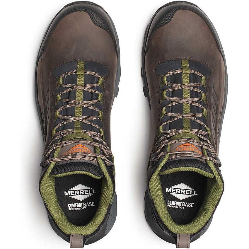 Merrell Work Men's Moab Speed 2 Carbon Fiber WP Work Shoe- Taupe- J007897 - Overlook Boots