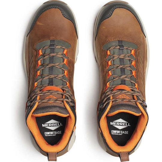 Merrell Work Men's Moab Speed 2 Carbon Fiber Waterproof Work Shoe- Brown- J007901 - Overlook Boots