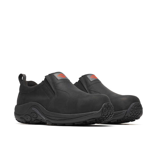 Merrell Work Men's Jungle Moc Waterproof Leather Hi-Vis Carbon Work Shoe J008005W - Overlook Boots