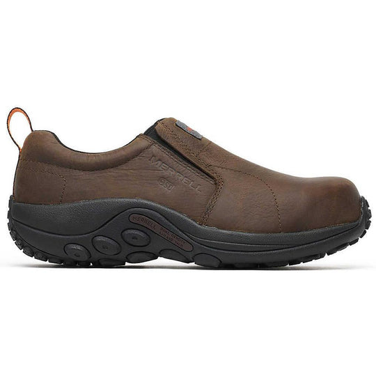 Merrell Work Men's Jungle Moc Comp Toe SD+ WP Leather Work Shoe- J099381W 8 / Wide / Espresso - Overlook Boots