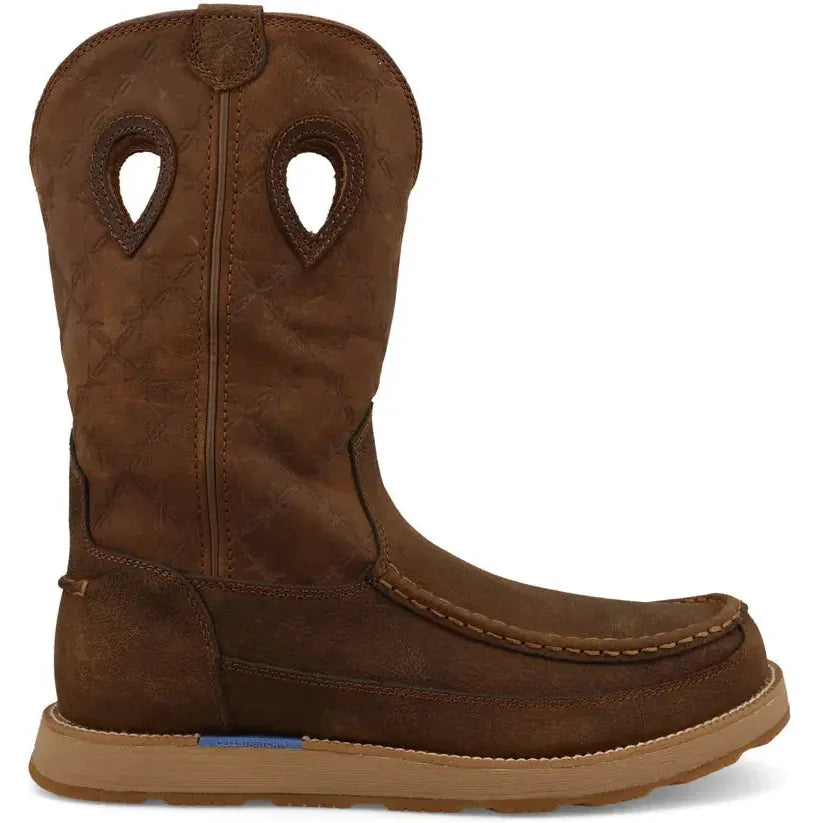 Twisted X Men's Iconic 11" Pull On Wedge Sole Work Boot- Brown- MCBX001 7 / Medium / Brown - Overlook Boots