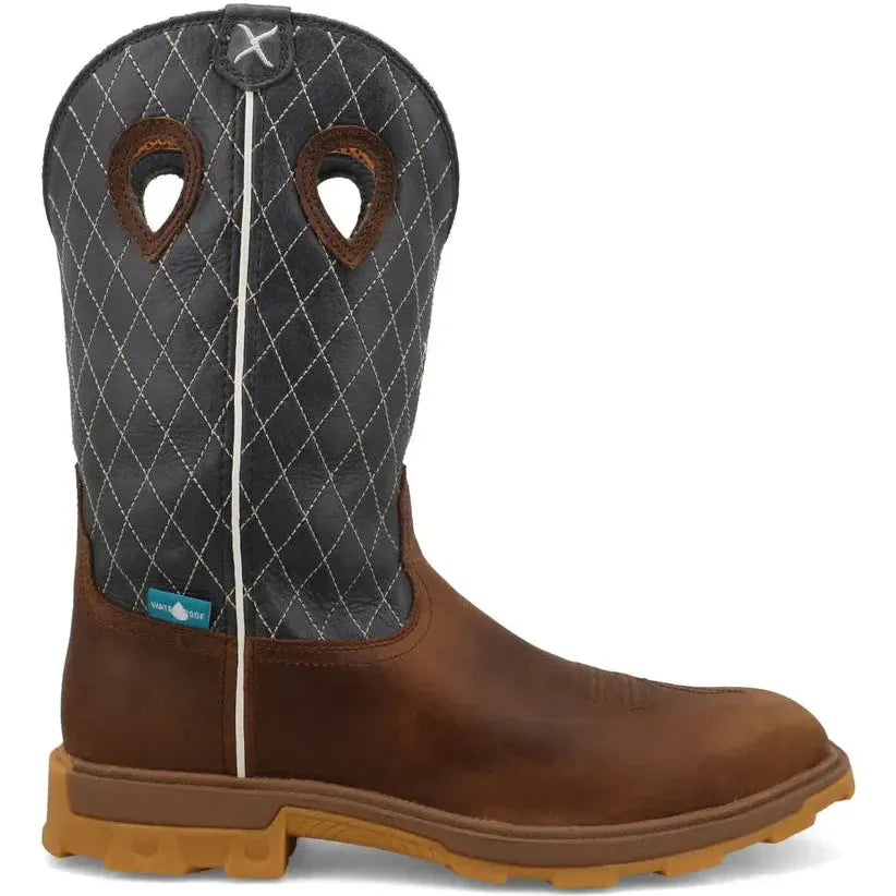 Twisted X Men's UltraLite X™ 12" Comp Toe Waterproof Western Work Boot - Brown - MULNW02 7 / Medium / Brown - Overlook Boots