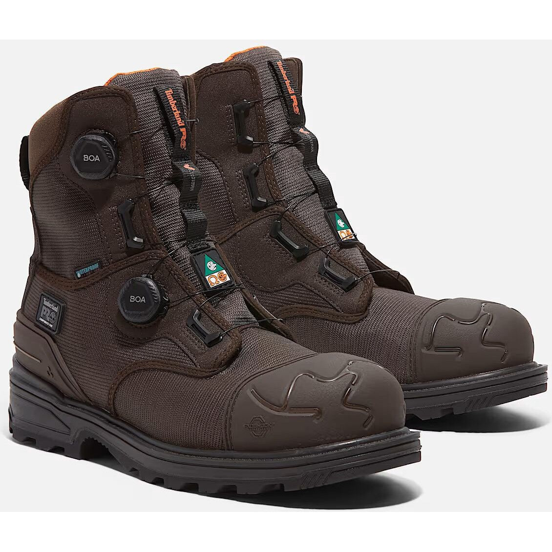 Timberland Pro Men's BOA Magnitude 8" Composite Toe Waterproof Work Boot- Brown- TB0A66MKELE - Overlook Boots