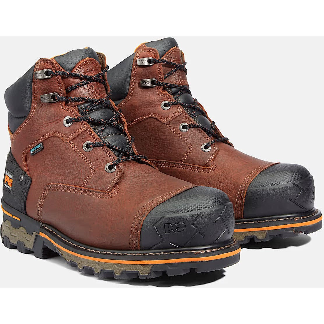 Timberland Pro Men's Boondock 6" Composite Toe Waterproof Work Boot- Brown- TB192641214 - Overlook Boots