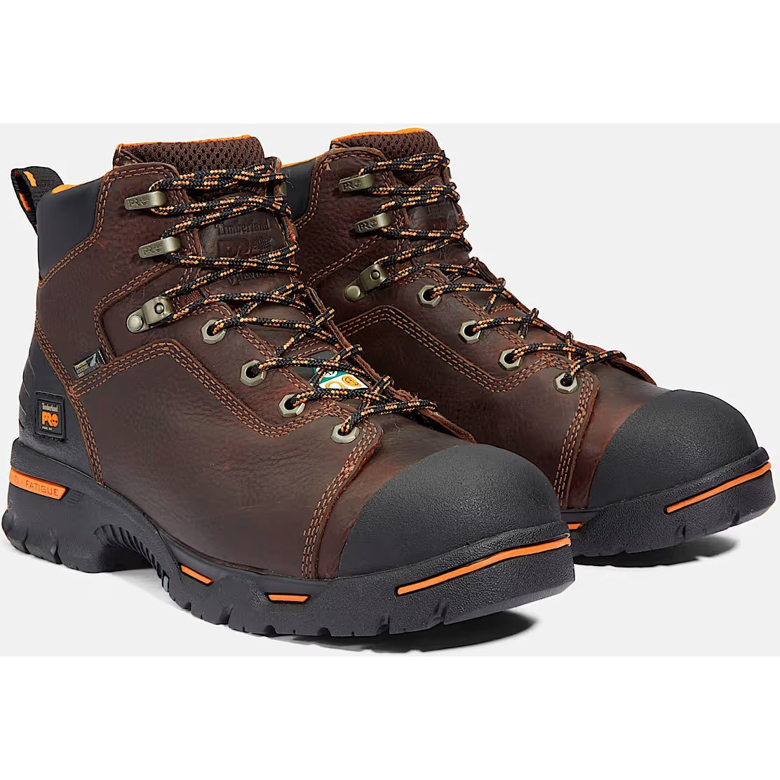 Timberland Pro Men's Endurance 6" Steel Toe Waterproof Work Boot- Brown- TB152562214 - Overlook Boots