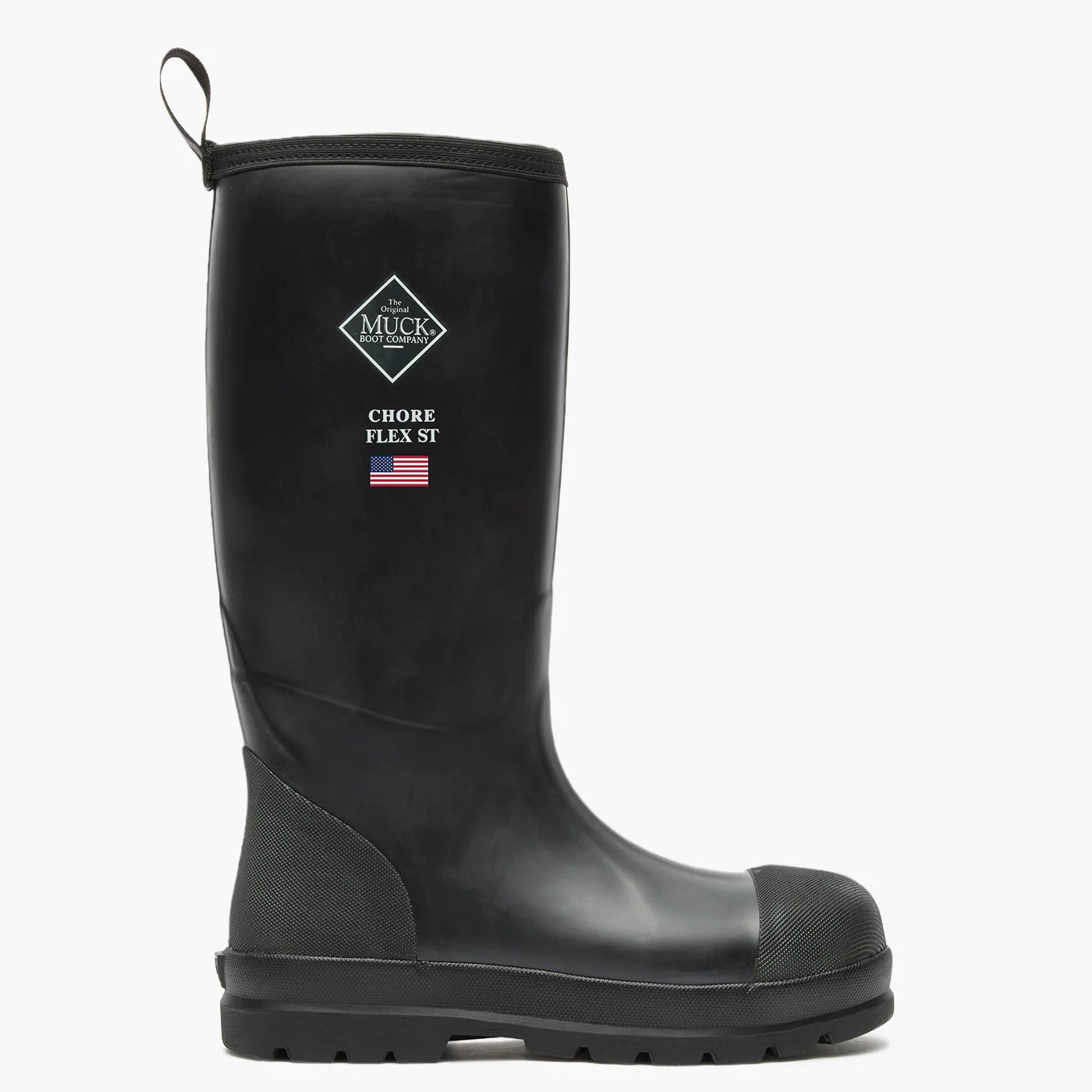 Muck Chore Flex Men's 15" Steel Toe Waterproof Rubber Work Boot - Black - MCHSDP00 5 / Medium / Black - Overlook Boots