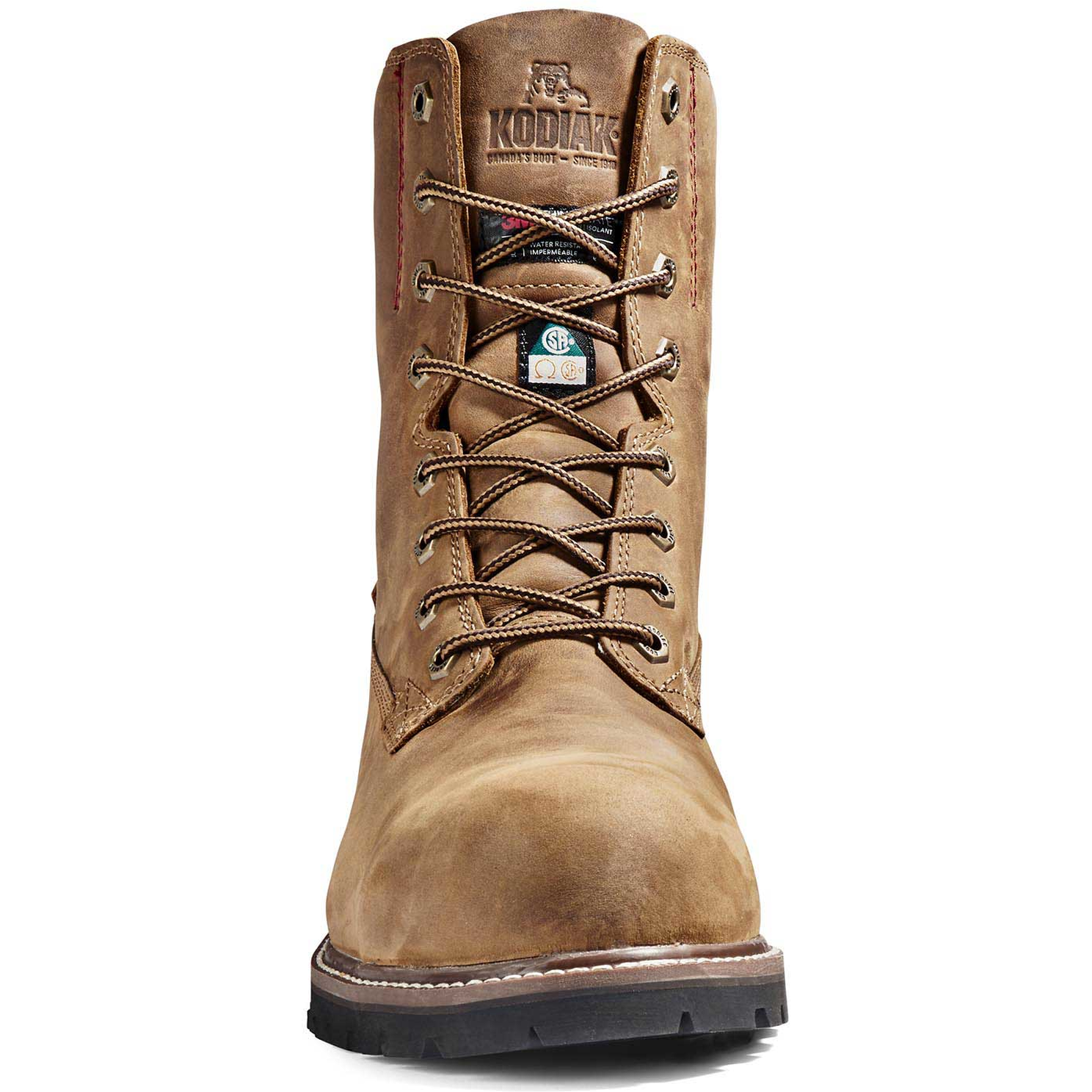Kodiak Men's Mckinney 8" Composite Toe Waterproof Safety Work Boot -Brown- 4NLSBN - Overlook Boots