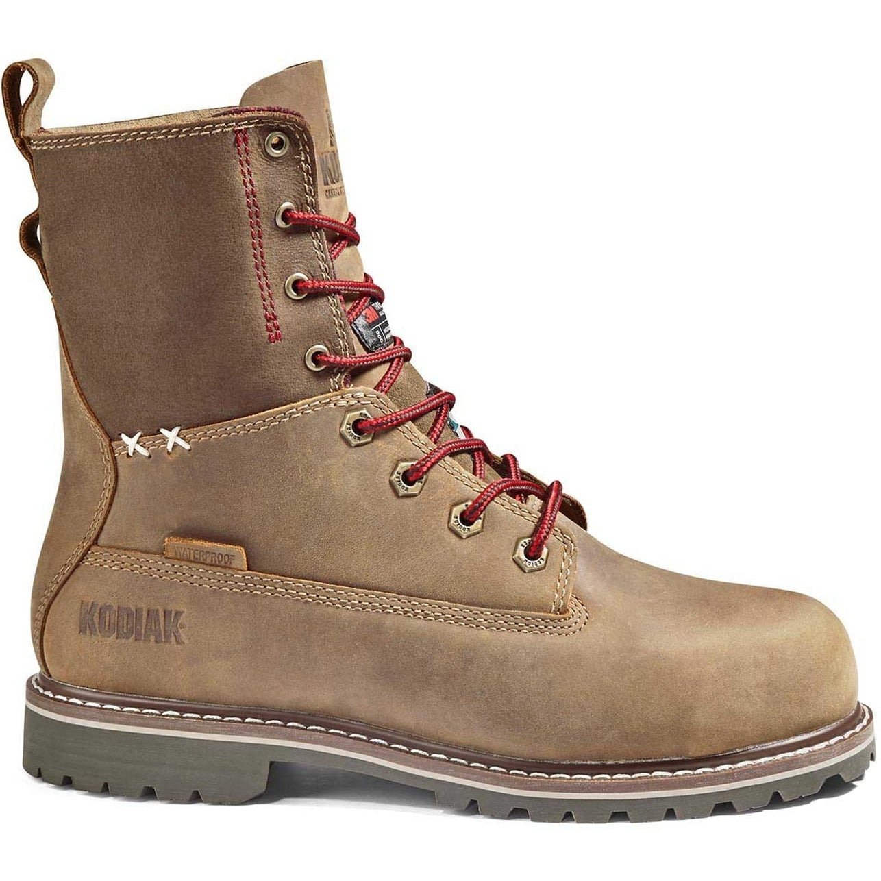 Kodiak Women's Bralorne 8" Composite Toe Waterproof 200G Work Boot -Brown- 4NM1BN 5 / Medium / Brown - Overlook Boots