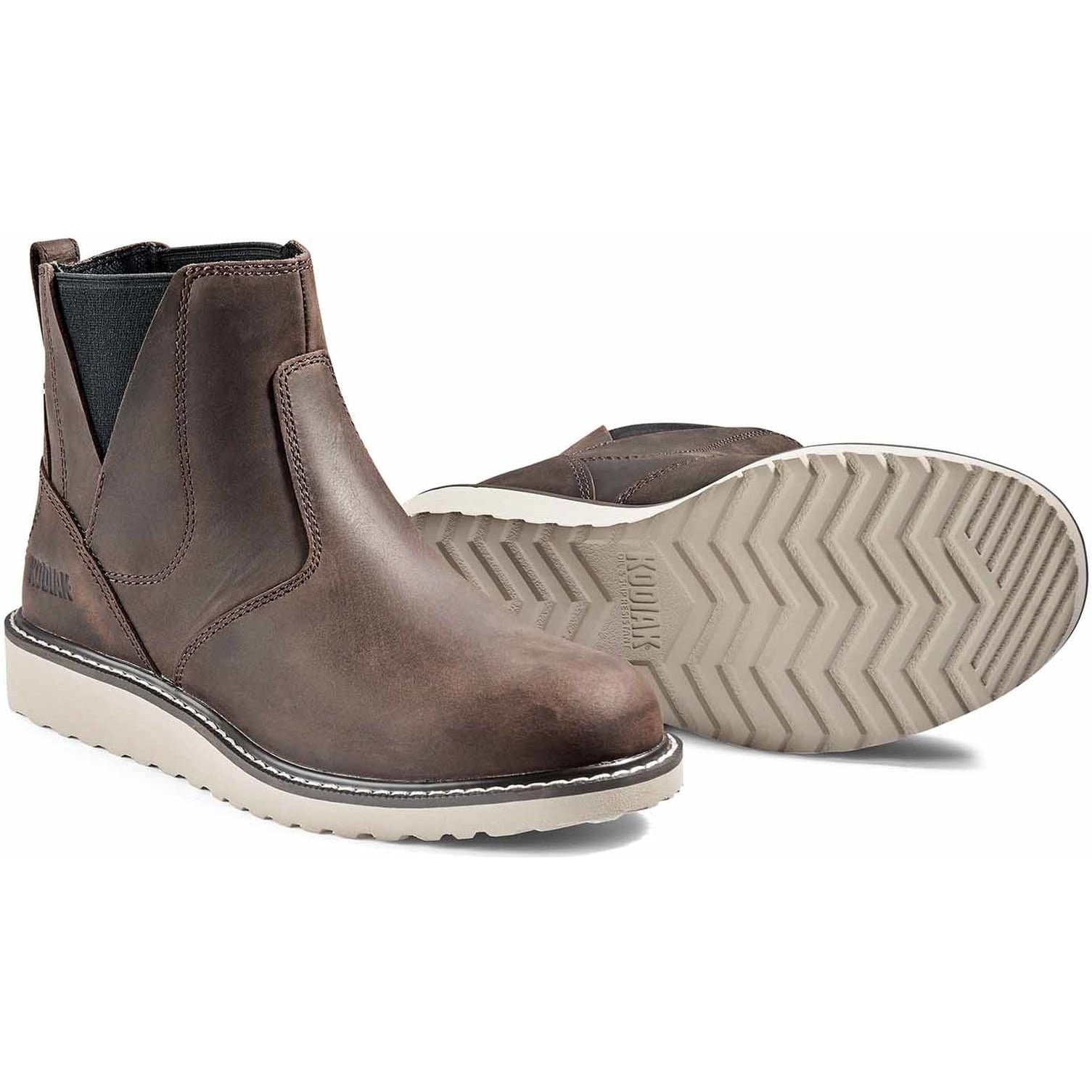 Kodiak Women's Whitton Soft Toe Chelsea Safety Work Boot -Brown- 4THMDB - Overlook Boots