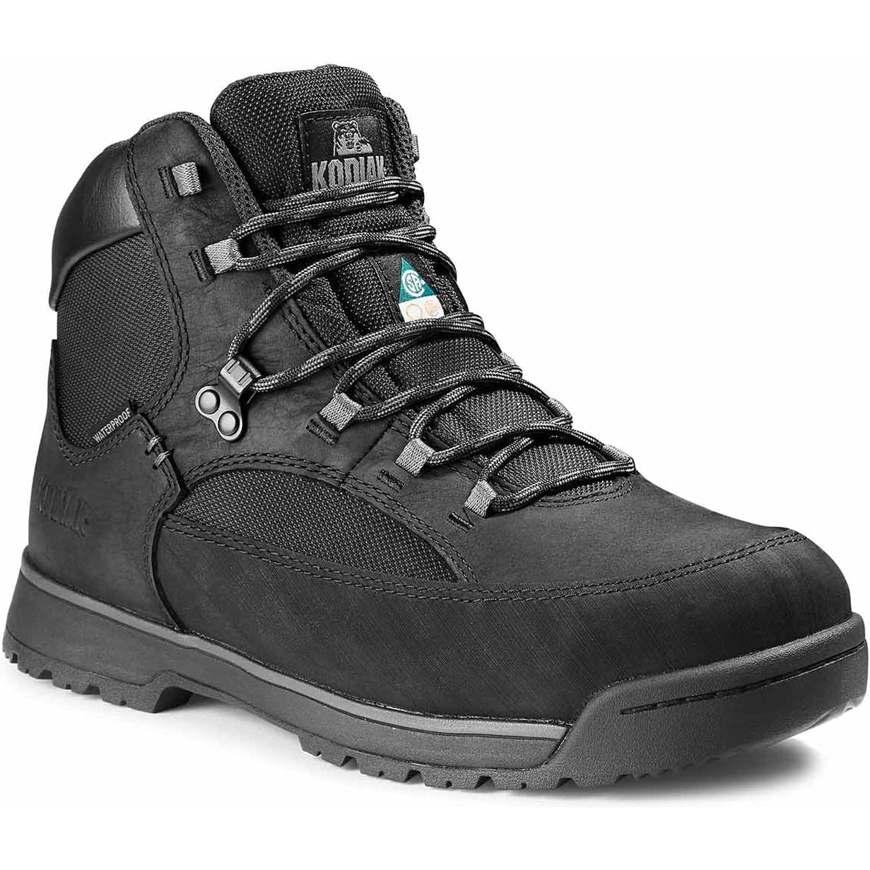 Kodiak Men's Greb Classic Steel Toe Waterproof Hiker Safety Work Boot -Black- 834XBK 7 / Wide / Black - Overlook Boots