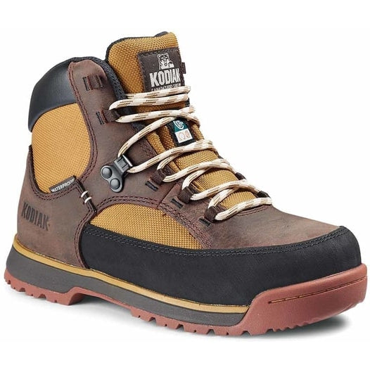 Kodiak Women's Greb Classic Steel Toe Waterproof Hiker Work Boot -Brow