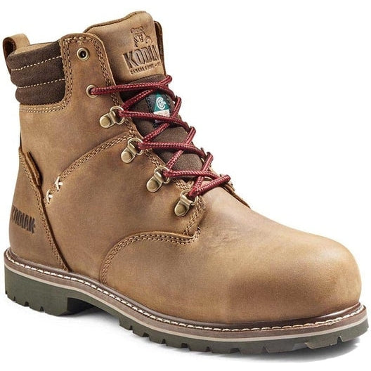 Kodiak Women's Bralorne 6" CT Waterproof Safety Work Boot -Brown- K4TEBN 5 / Medium / Brown - Overlook Boots