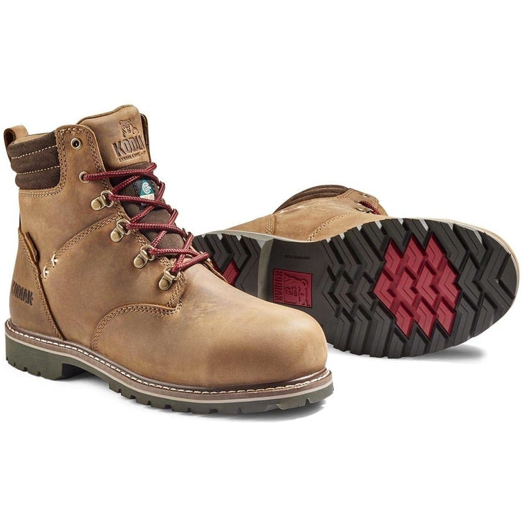 Kodiak Women's Bralorne 6" Composite Toe Waterproof Safety Work Boot -Brown- K4TEBN - Overlook Boots