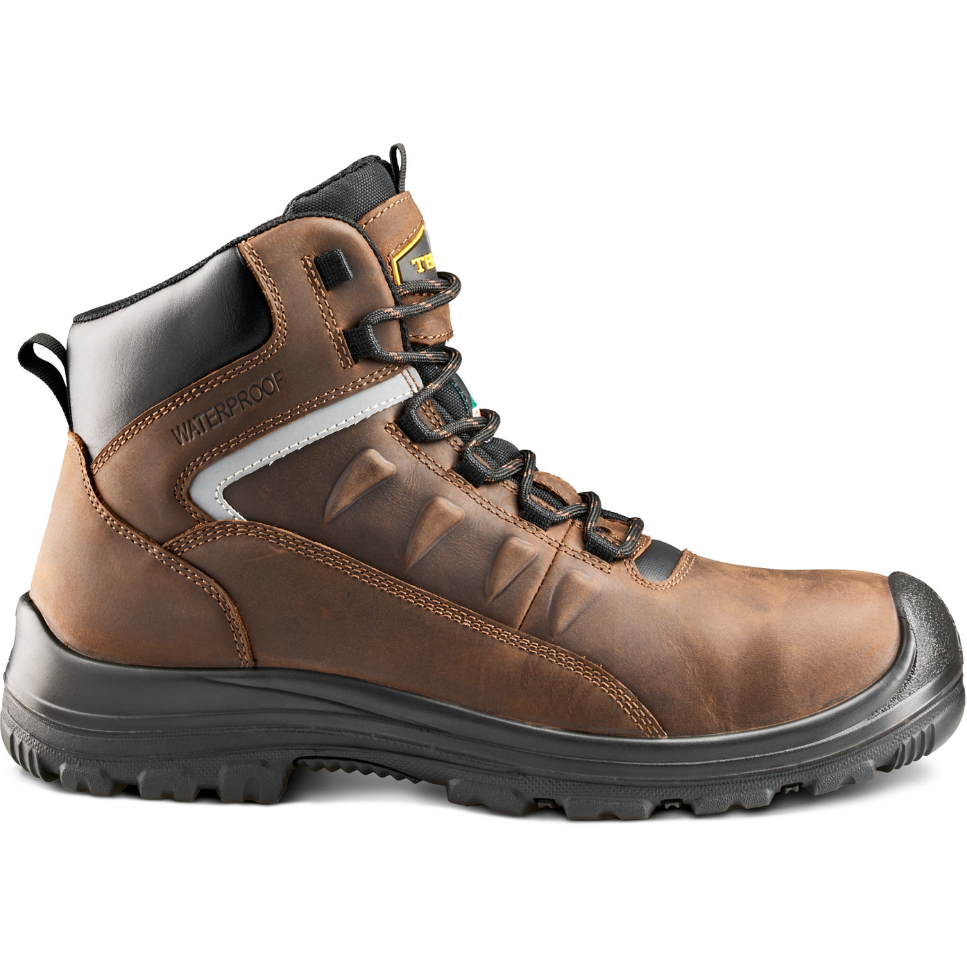 Terra Men's Terra Findlay 6" Comp Toe Waterproof Safety Work Boot- Brown- 1318DB - Overlook Boots