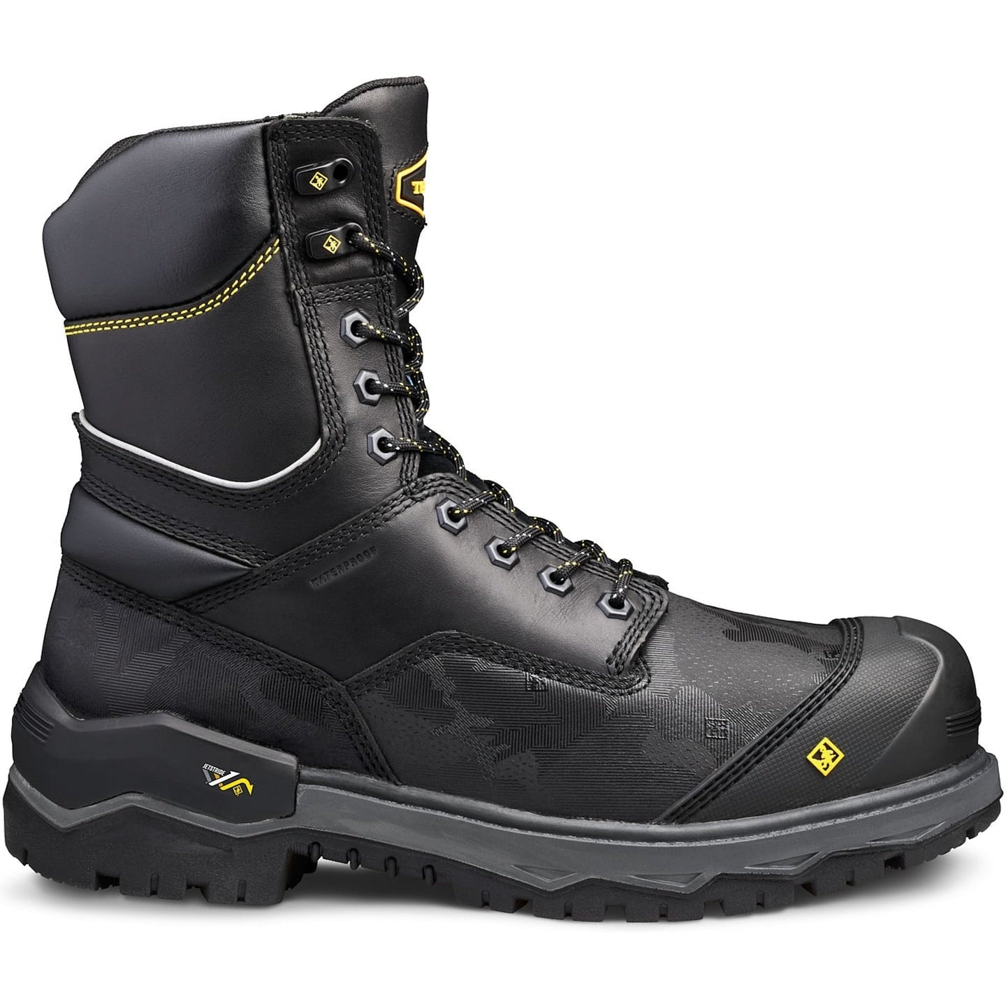 Terra Men's Gantry 8" Composite Toe Waterproof Safety Work Boot -Black- 4NRQBK - Overlook Boots
