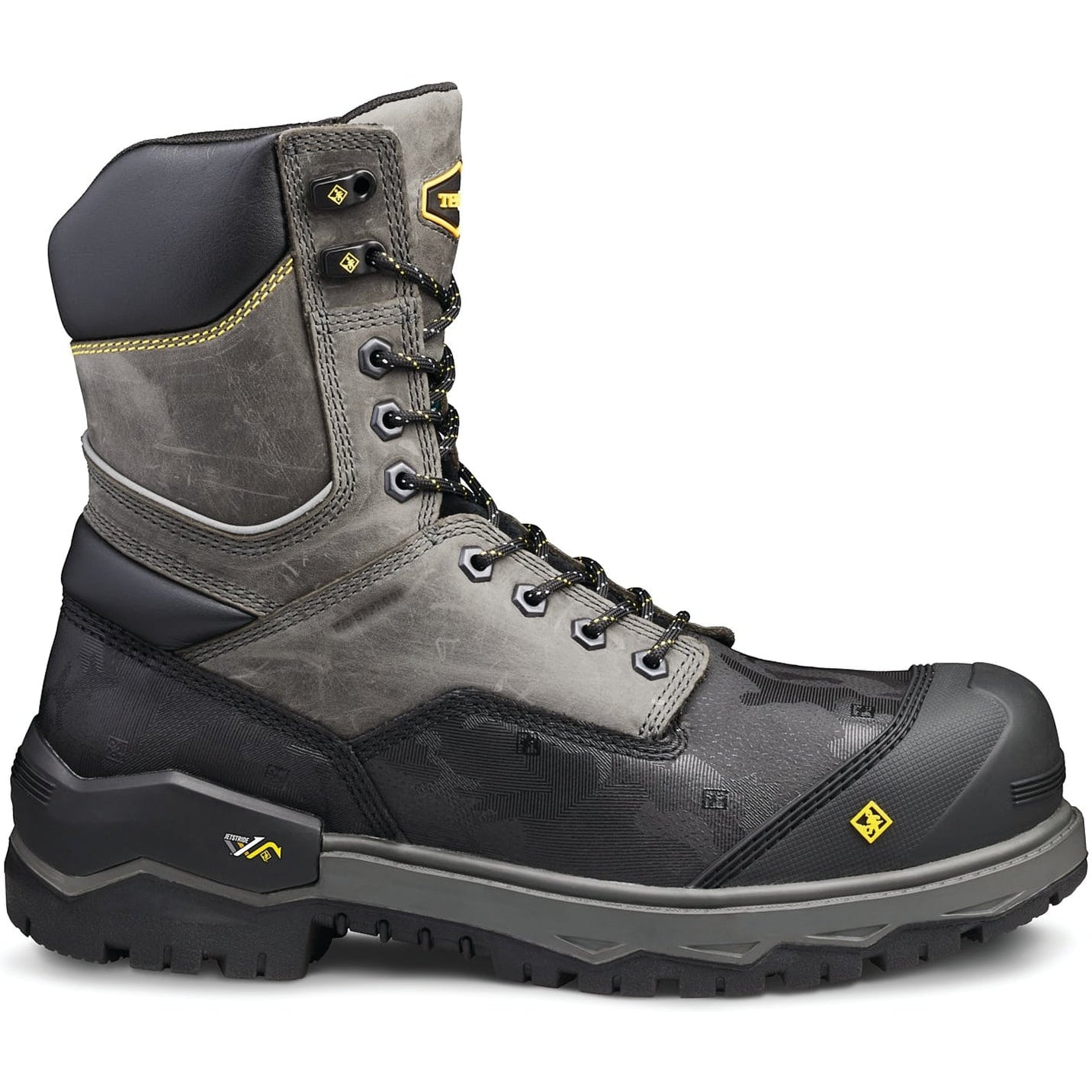 Terra Men's Gantry 8" Composite Toe Waterproof Safety Work Boot -Gray- 4NRQGY - Overlook Boots