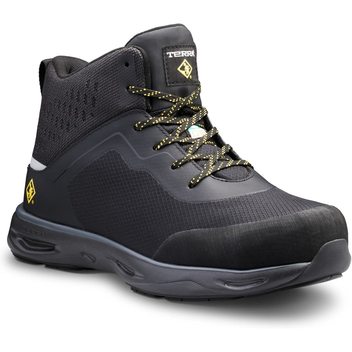 Terra Men's Lites Mid Nano CT Athletic Safety Work Shoe -Black- 4NRTBK 3.5 / Medium / Black - Overlook Boots