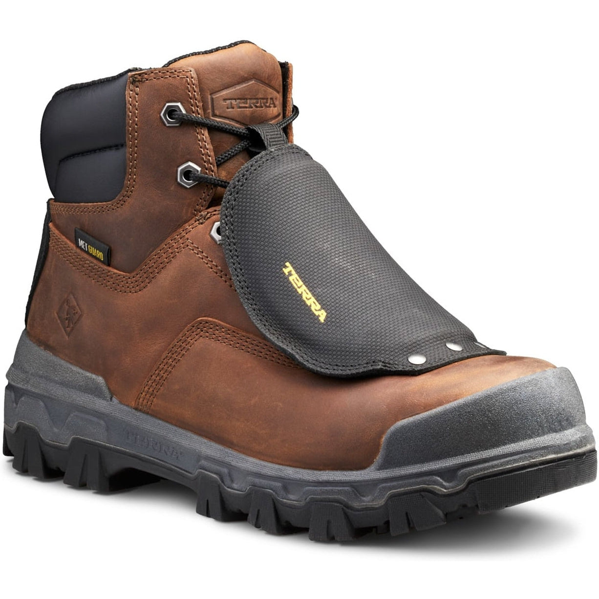 Terra Men's Sentry 2020 6" Composite Toe Waterproof Safety Work Boot -Brown- 4NRXBN 7 / Medium / Brown - Overlook Boots