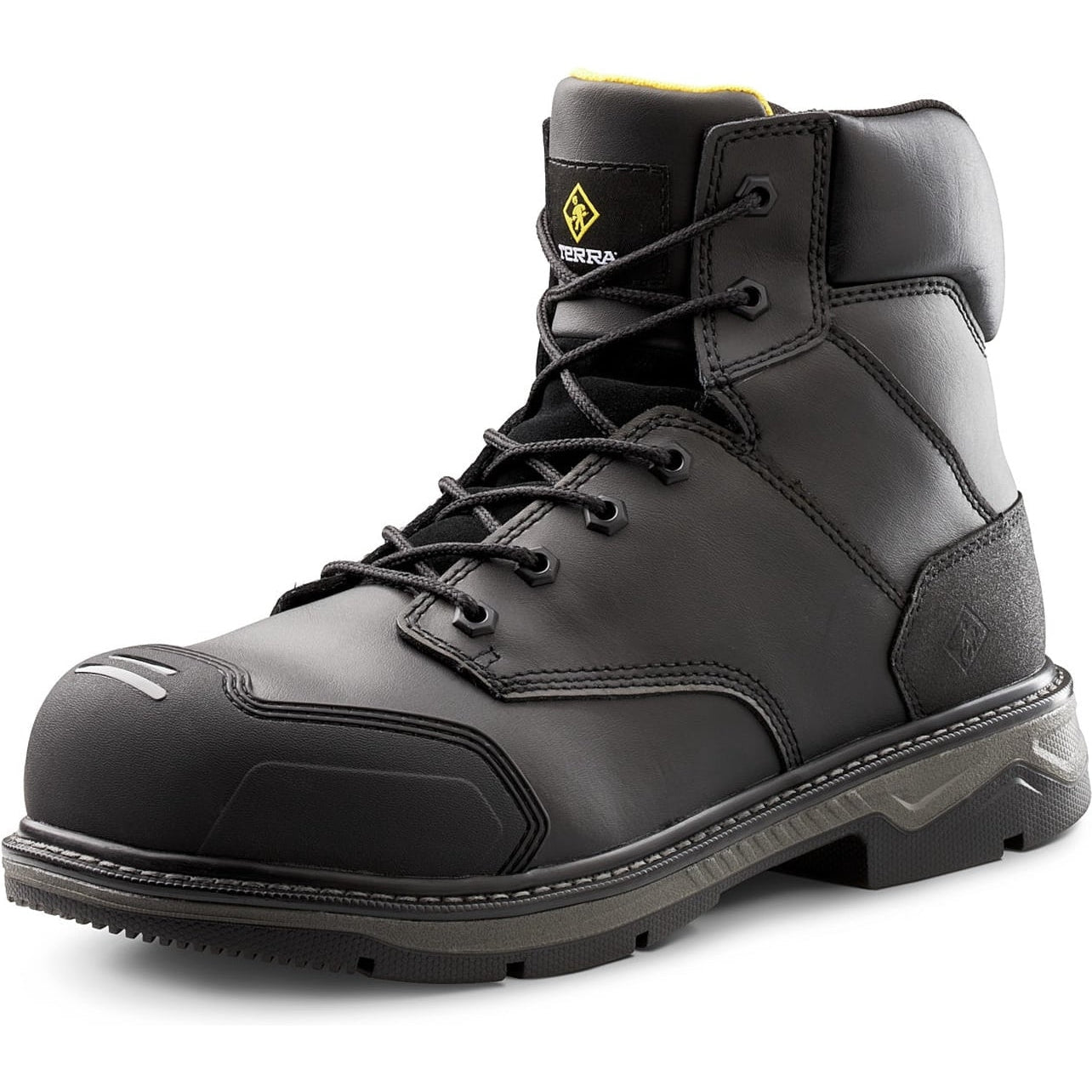 Terra Men's Patton 6" Alloy Toe Waterproof Safety Work Boot -Black- 4NS6BK - Overlook Boots