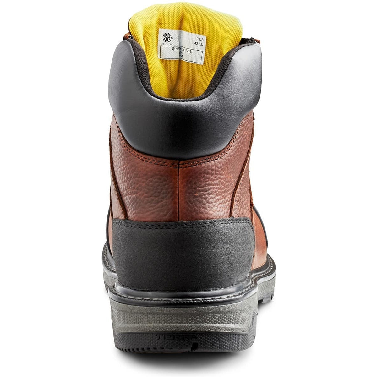 Terra Men's Patton 6" Alloy Toe Waterproof Safety Work Boot -Brown- 4NS6BN - Overlook Boots