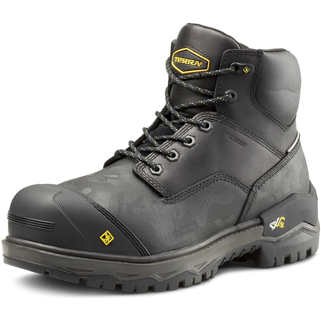 Terra Men's Gantry 6" Nano Composite Toe Waterproof Work Boot -Black- 4T8VBK - Overlook Boots