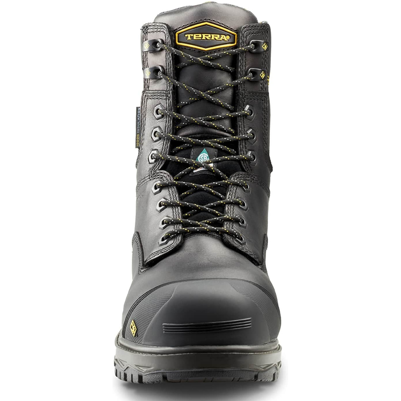 Terra Men's Gantry LXI 8" Nano Composite Toe Waterproof Work Boot -Black- 4TAXBK - Overlook Boots