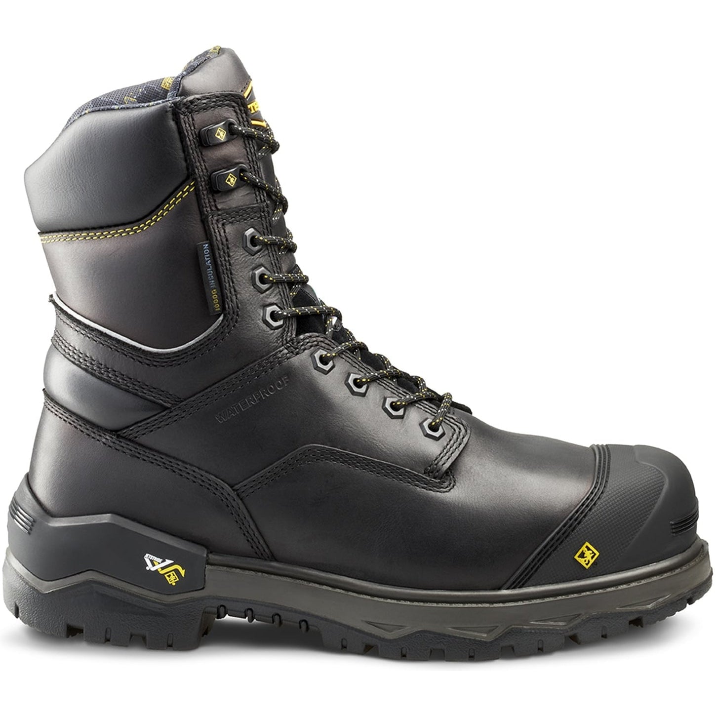 Terra Men's Gantry LXI 8" Nano Composite Toe Waterproof Work Boot -Black- 4TAXBK - Overlook Boots
