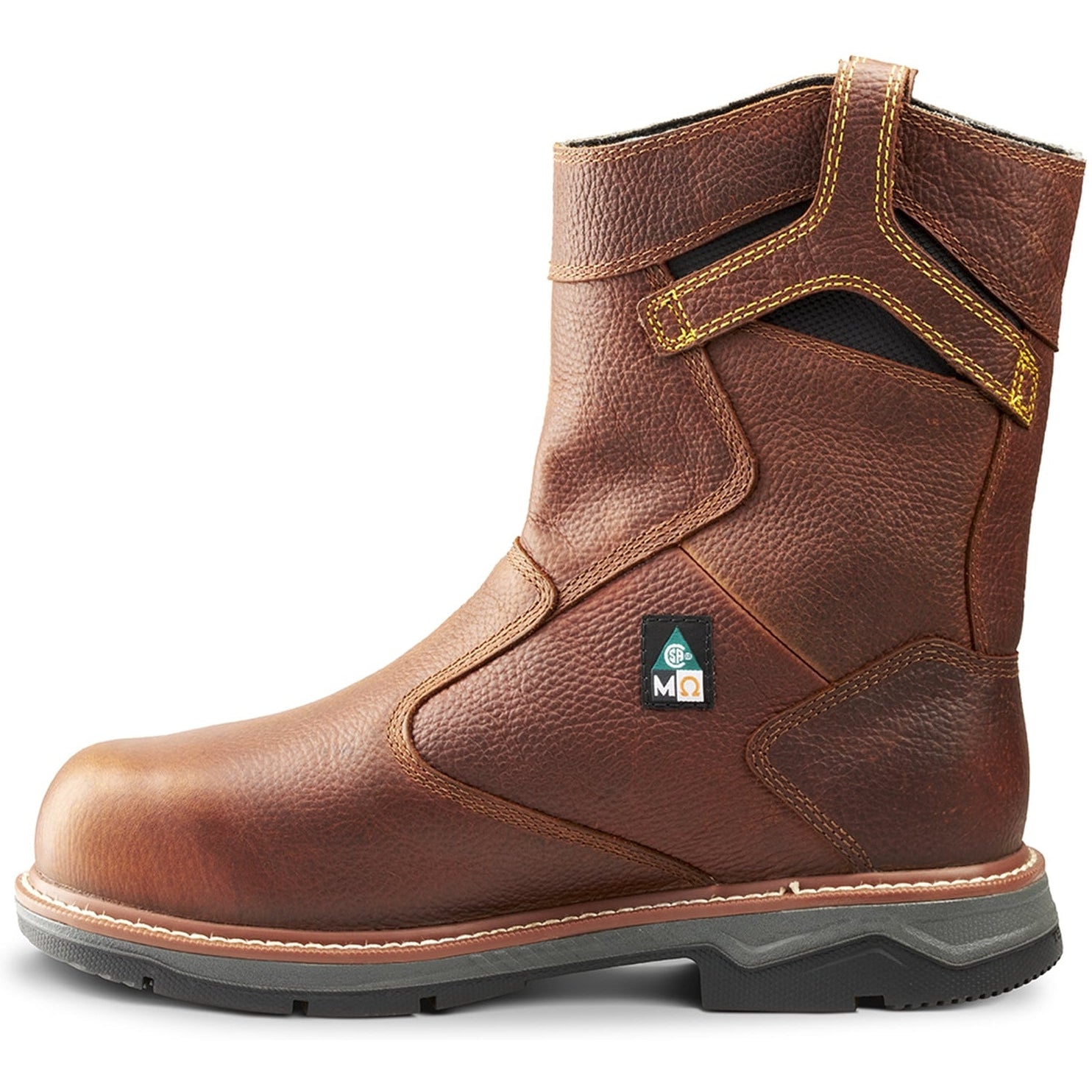 Terra Men's Patton Alloy Toe Waterproof Met Guard Safety Work Boot -Brown- 4TCCBN - Overlook Boots