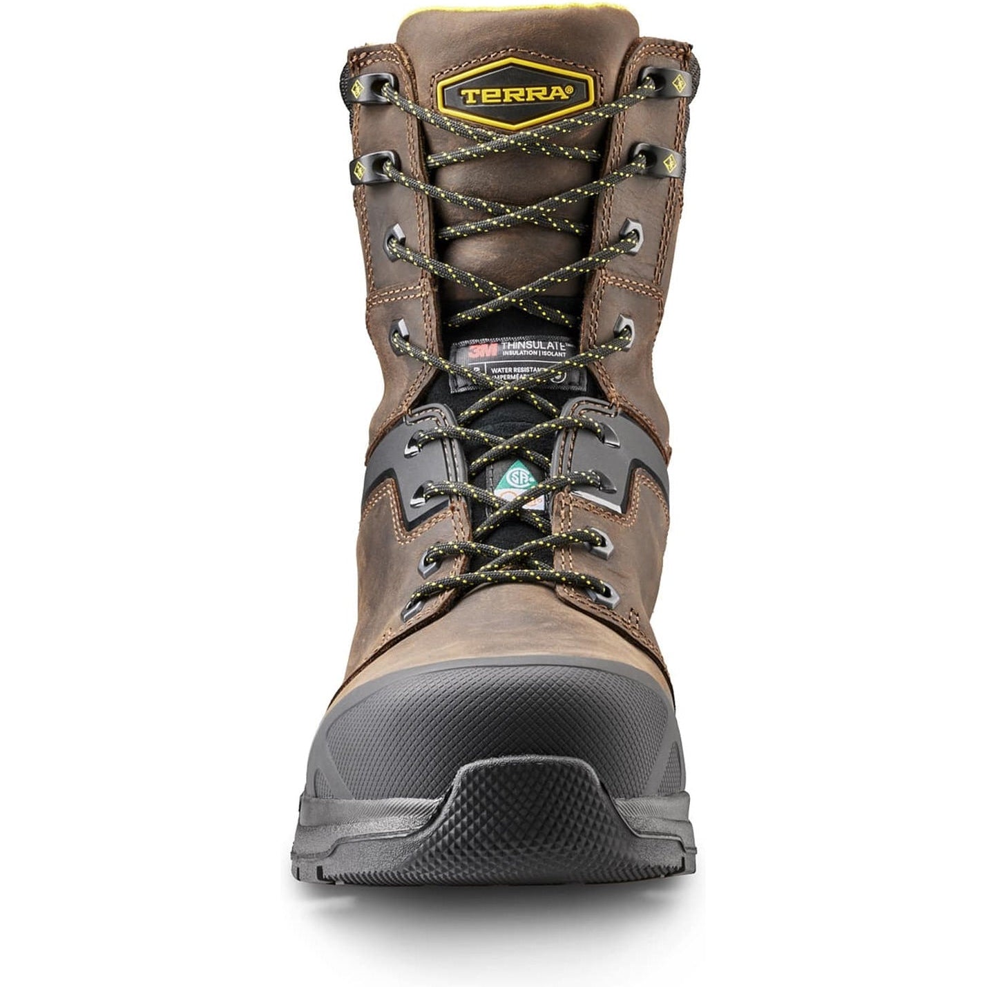 Terra Men's Carbine 8" Composite Toe Waterproof Safety Work Boot -Brown- 4TCRBN - Overlook Boots