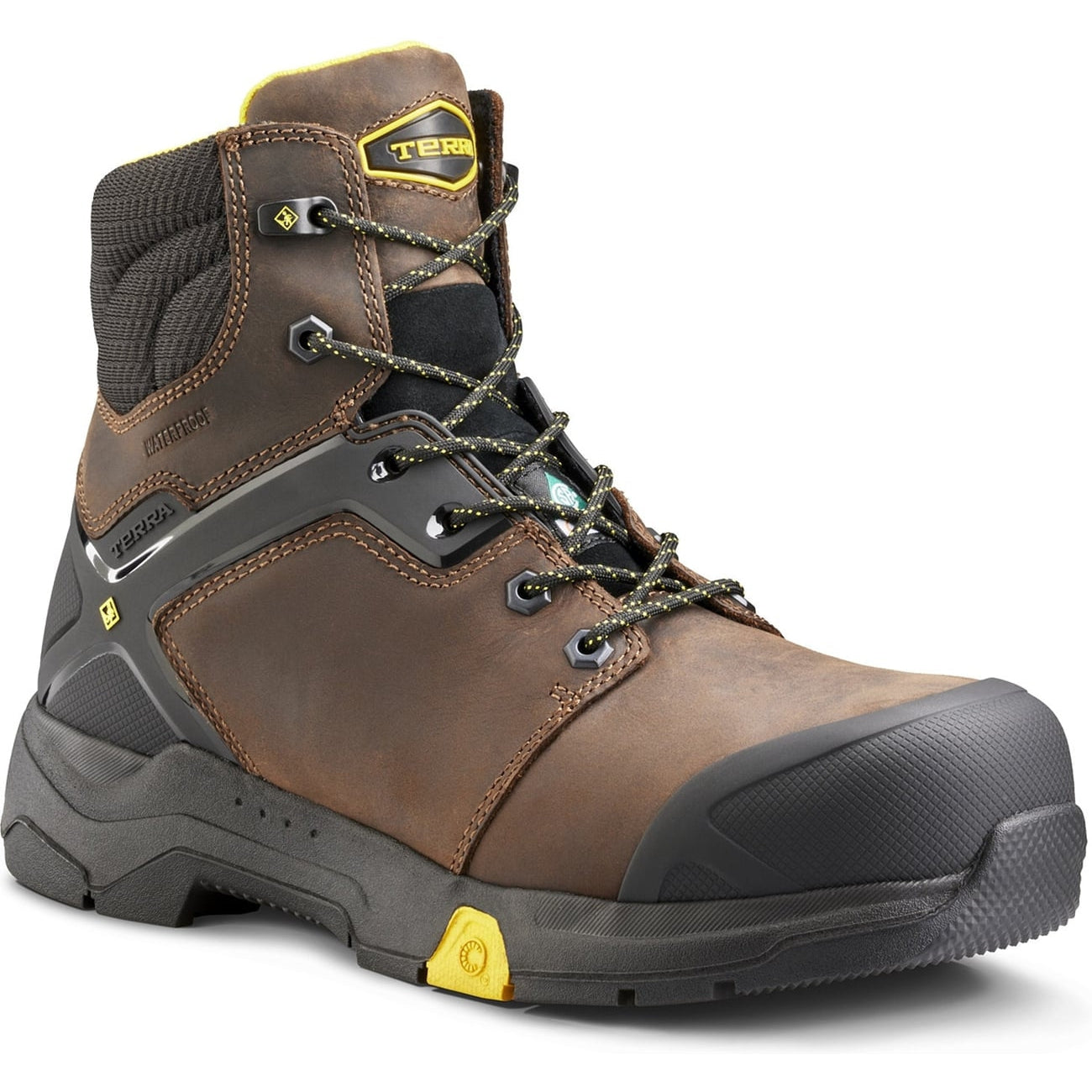 Terra Men's Carbine 6" Composite Toe Waterproof Safety Work Boot -Brown- 8395BN 7 / Medium / Brown - Overlook Boots