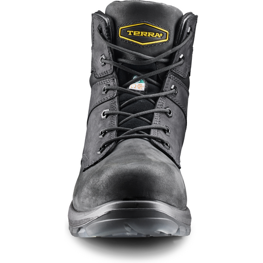 Terra Men's Byrne 6" Composite Toe Waterproof Safety Work Boot- Black- 839BBK - Overlook Boots