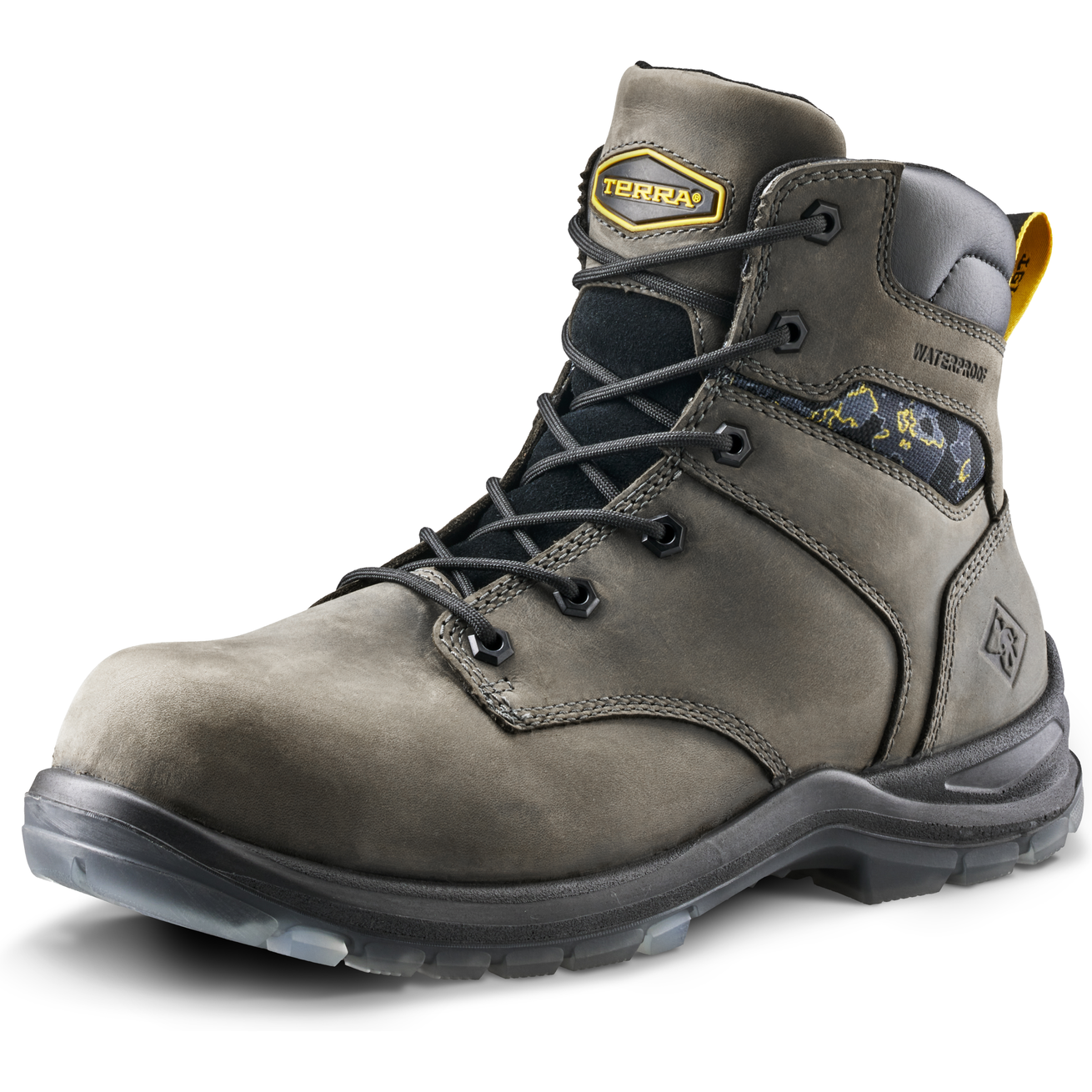 Terra Men's Byrne 6" Composite Toe Waterproof Safety Work Boot- Gray- 839BGY - Overlook Boots