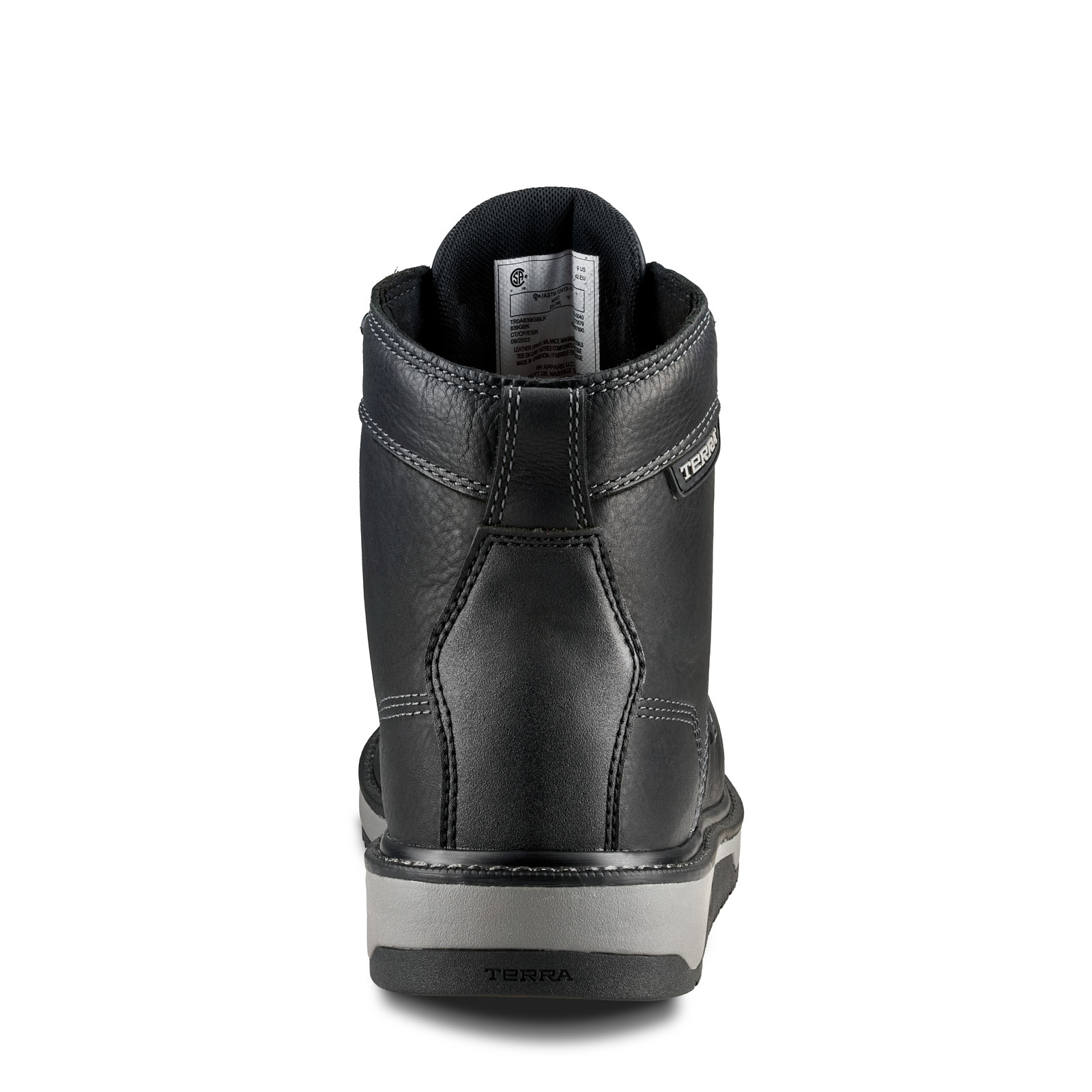 Terra Men's Ironstone 6" Composite Toe Waterproof Safety Work Boot- Black- 839GBK - Overlook Boots