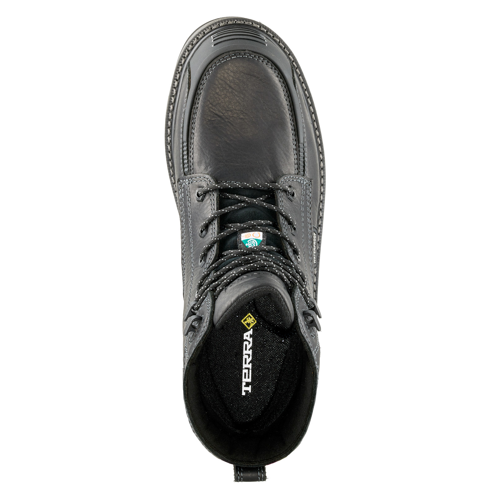 Terra Men's Ironstone 6" Composite Toe Waterproof Safety Work Boot- Black- 839GBK - Overlook Boots