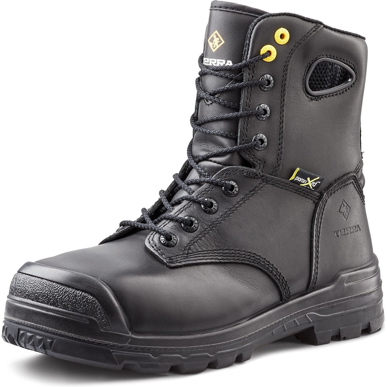 Terra Men's Paladin 8" Composite Toe Waterproof Met Guard Work Boot -Black- R2988B - Overlook Boots