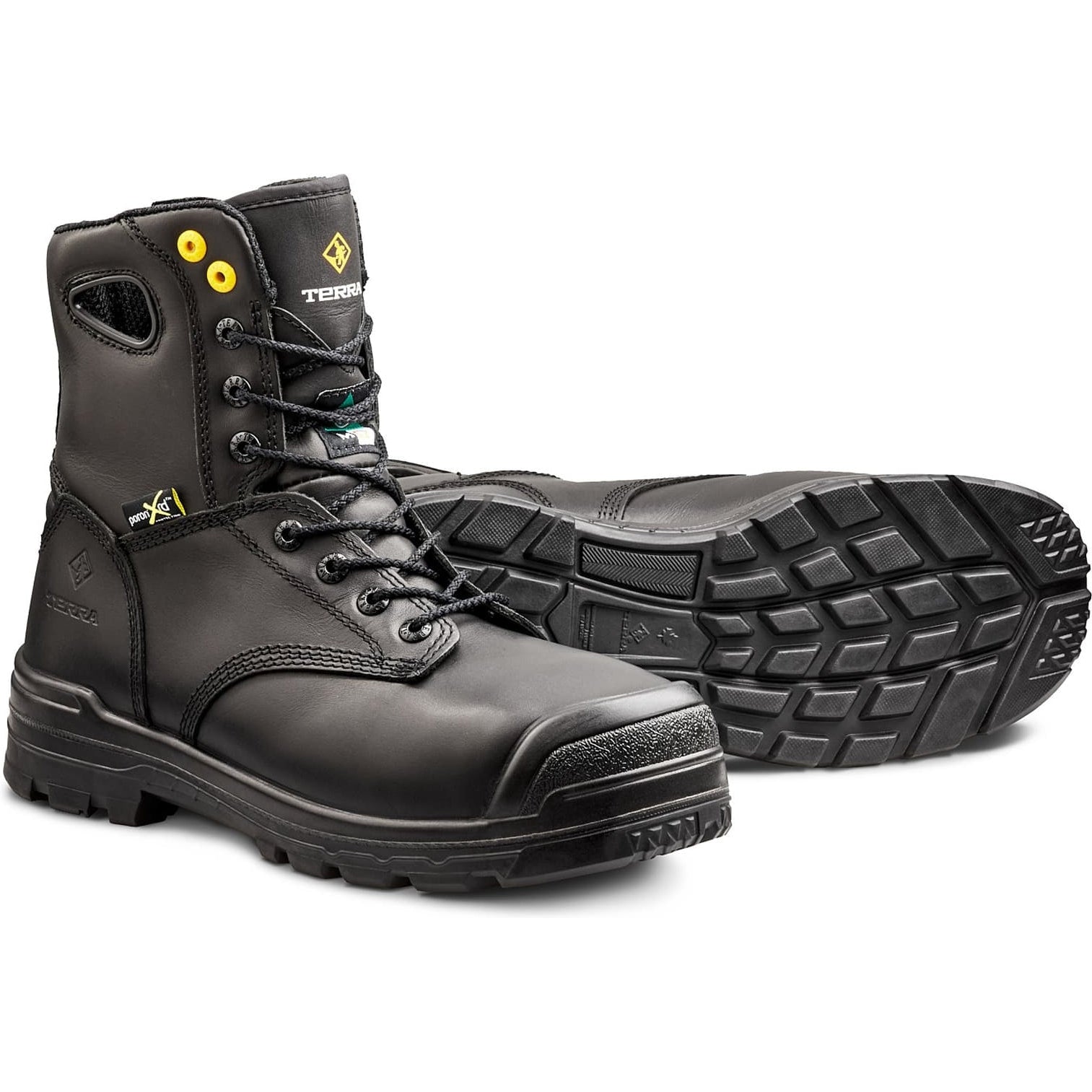 Terra Men's Paladin 8" Composite Toe Waterproof Met Guard Work Boot -Black- R2988B - Overlook Boots