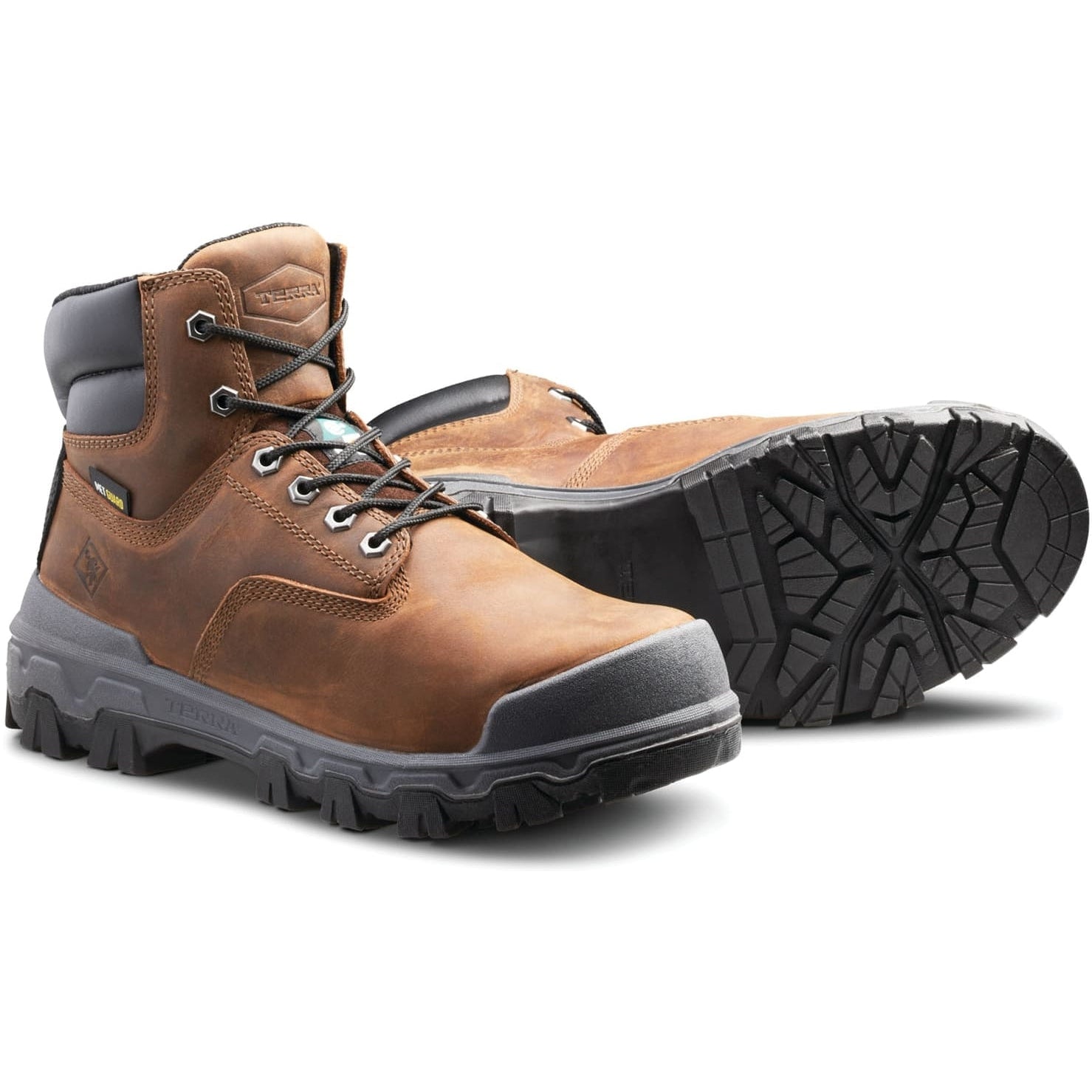 Terra Men's Sentry 2020 6" Composite Toe Waterproof Safety Work Boot -Brown- R4NWBN - Overlook Boots