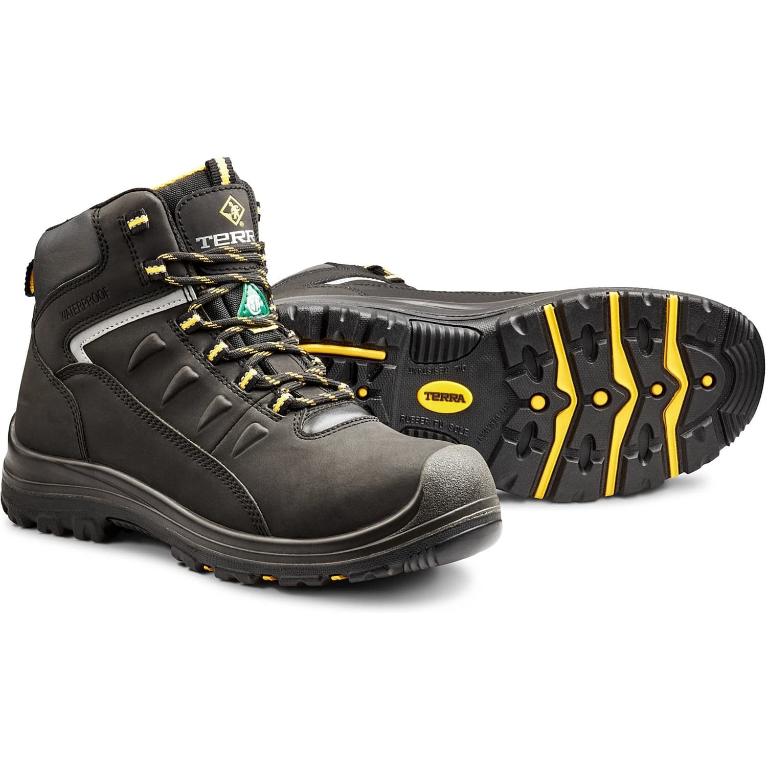 Terra Men's Findlay 6" Composite Toe Waterproof Safety Work Boot -Black- R5205B - Overlook Boots