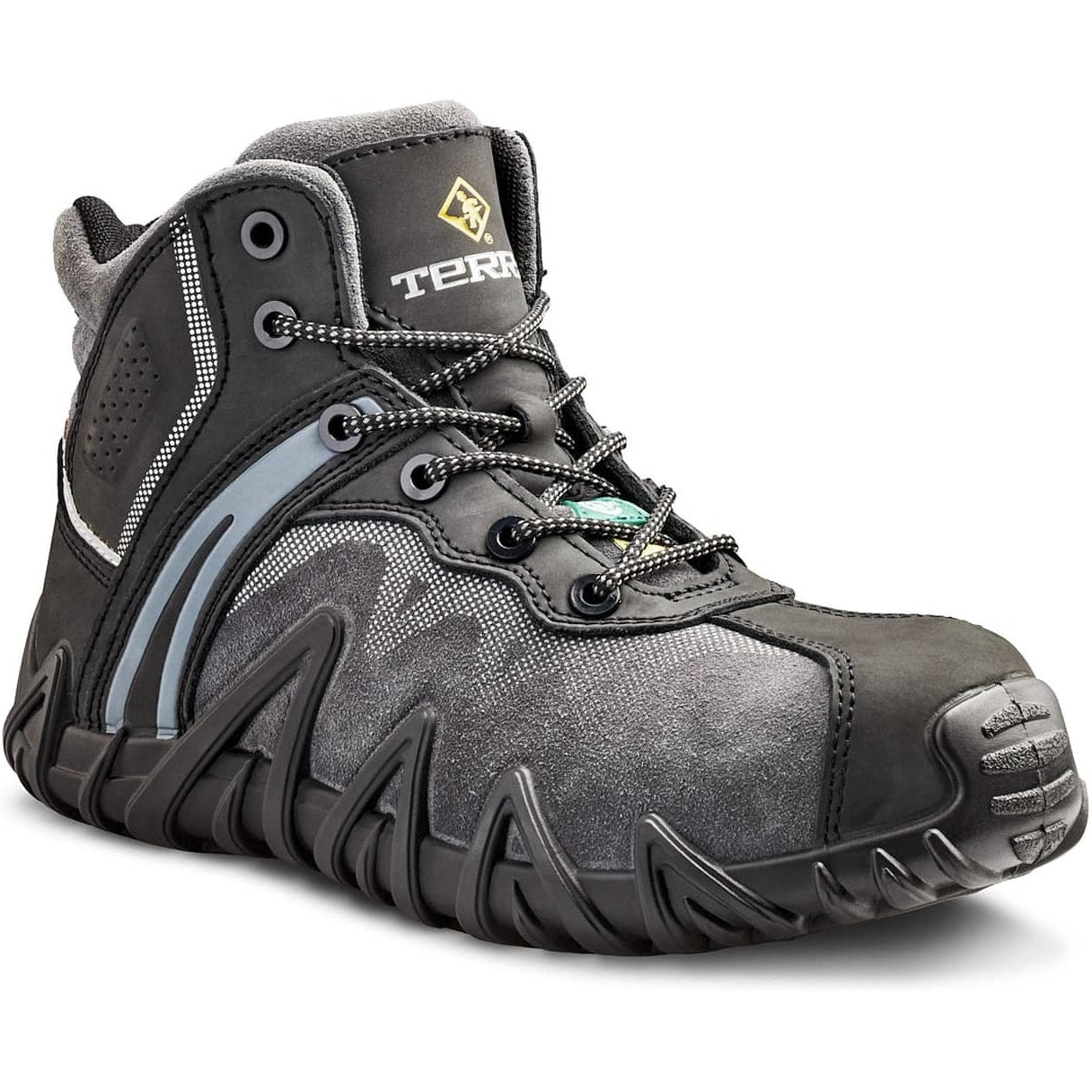 Terra Men's Venom Mid Composite Toe Waterproof Safety Work Shoe -Black- R8285B 6 / Medium / Black - Overlook Boots