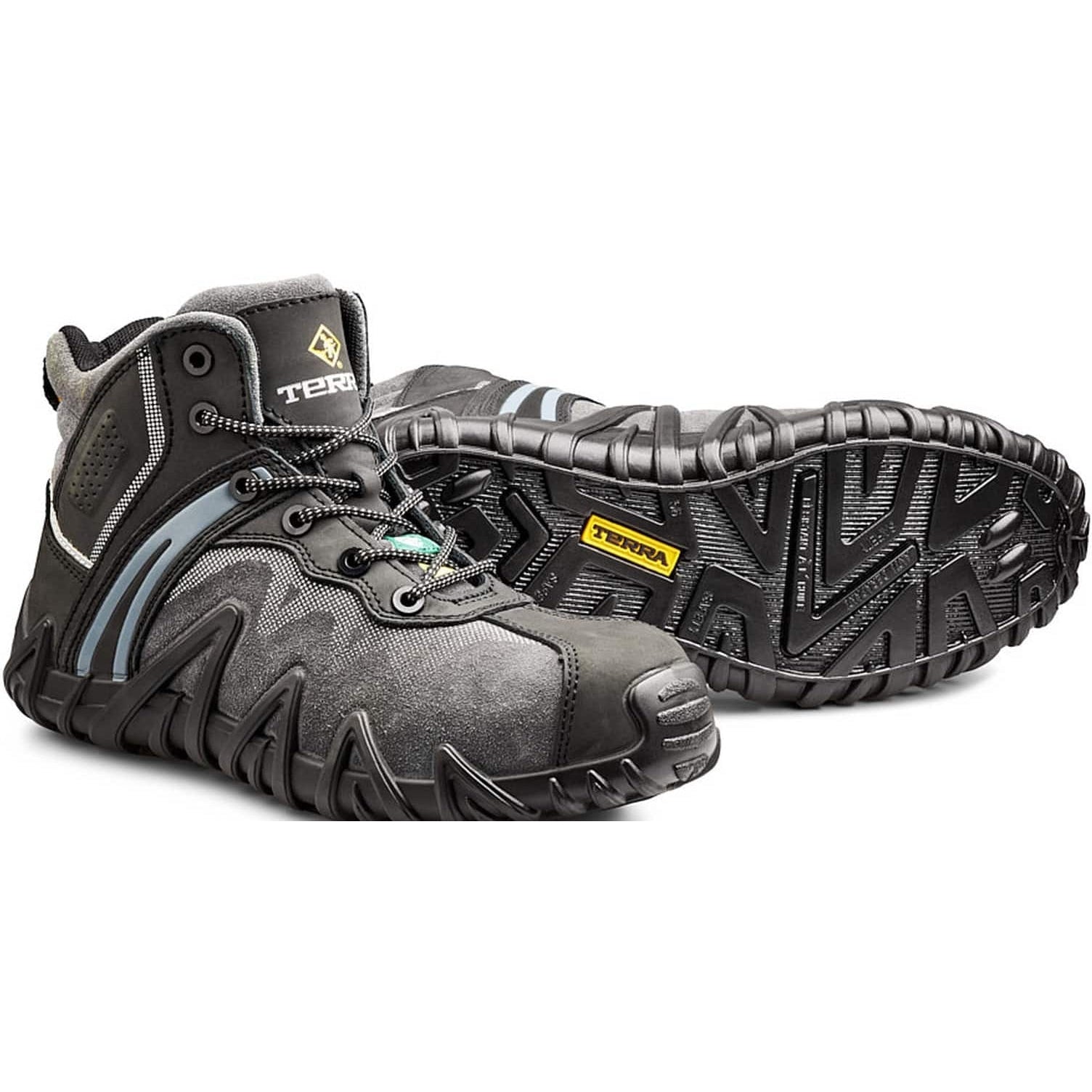 Terra Men's Venom Mid Composite Toe Waterproof Safety Work Shoe -Black- R8285B - Overlook Boots