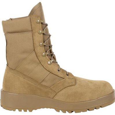 Rocky Men's Entry Level Hot Weather 8" Soft Toe USA Made Military Boot- RKC057 5 / Medium / Brown - Overlook Boots