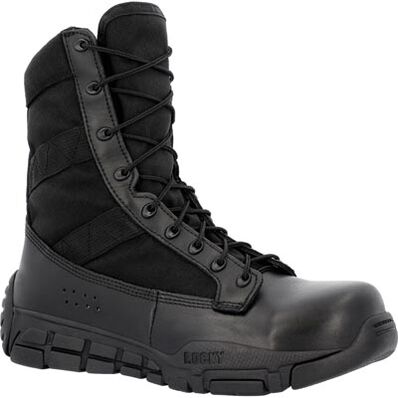 Rocky Men's C4T 8" Waterproof Military Public Service Boot - Black - RKC182 3.0 / Medium / Black - Overlook Boots