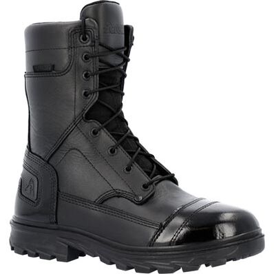 Rocky Men's Jump Pro 8" Soft Toe Waterproof Public Service Duty Boot - Black - RKD0120 4.0 / Medium / Black - Overlook Boots