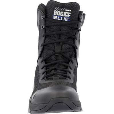 Rocky Men's Code Blue 8" Soft Toe Slip Resistant Service Boot- Black- RKD0124 - Overlook Boots