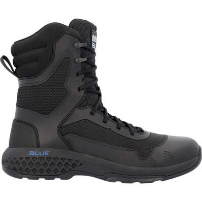 Rocky Men's Code Blue 8" Soft Toe Slip Resistant Service Boot - Black - RKD0124 8.0 / Medium / Black - Overlook Boots
