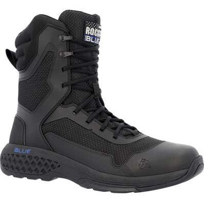 Rocky Men's Code Blue 8" Soft Toe Slip Resistant Service Boot - Black - RKD0124 - Overlook Boots
