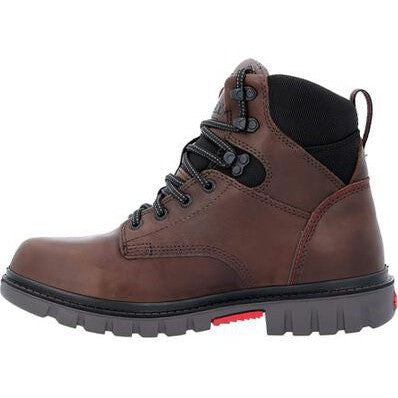 Rocky Men's Worksmart USA 6" Waterproof Slip Resistant Work Boot -Brown- RKK0452 - Overlook Boots