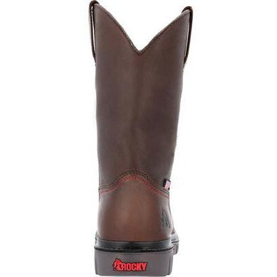 Rocky Men's Worksmart USA 11" Waterproof Slip Resistant Work Boot -Brown- RKK0453 - Overlook Boots